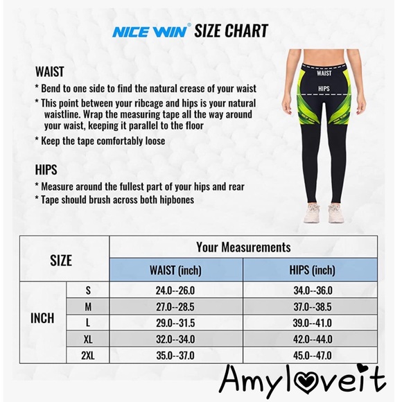 New Nice Win Padded Thermal Fleece Cycling Leggings #32 - Picture 2 of 8